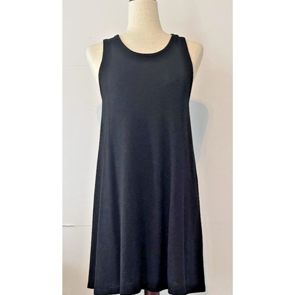 Madewell tank A-line sleeveless womens dress black soft sz Medium